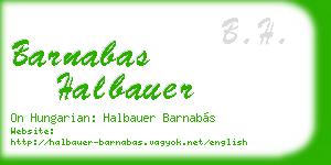 barnabas halbauer business card