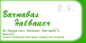 barnabas halbauer business card